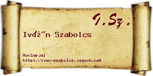Iván Szabolcs névjegykártya